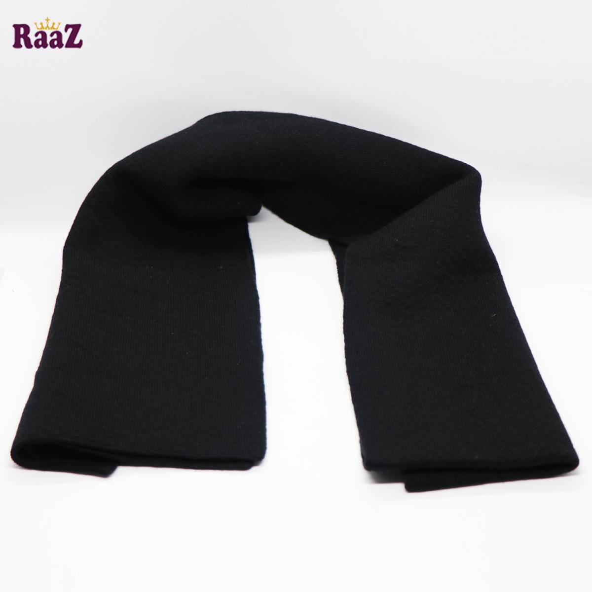 Picture of Black Woolen Soft Scarf, Muffler Stylish Fashion Scarf For Men And Women