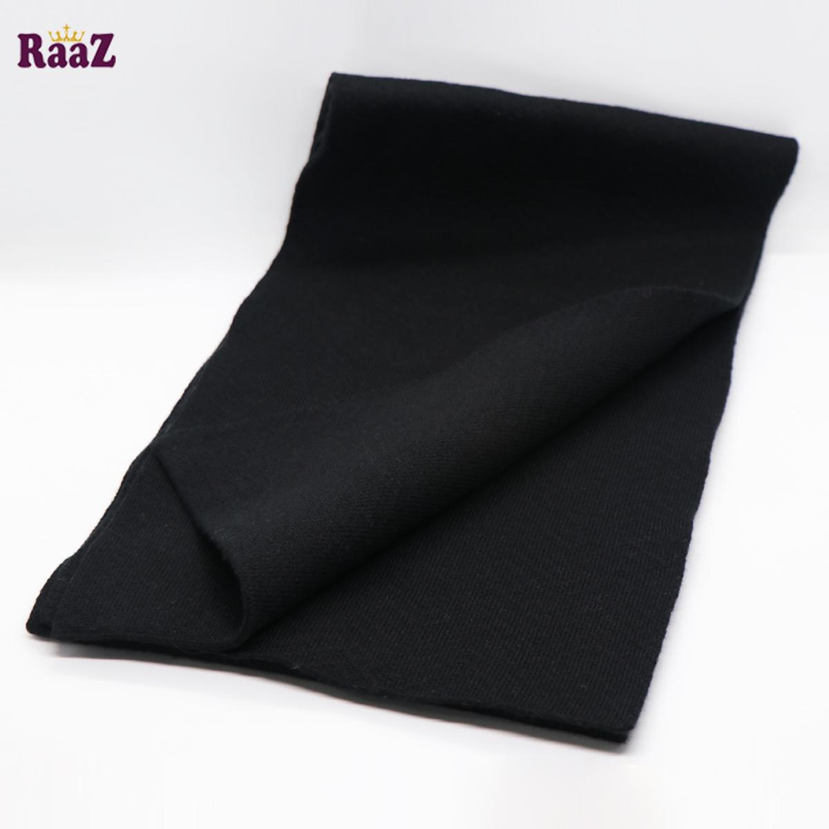 Picture of Black Woolen Soft Scarf, Muffler Stylish Fashion Scarf For Men And Women