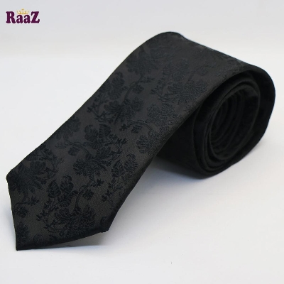Picture of Black Stylish High-Quality Formal Fashion Premium Silk Business Wedding Party Necktie For Men