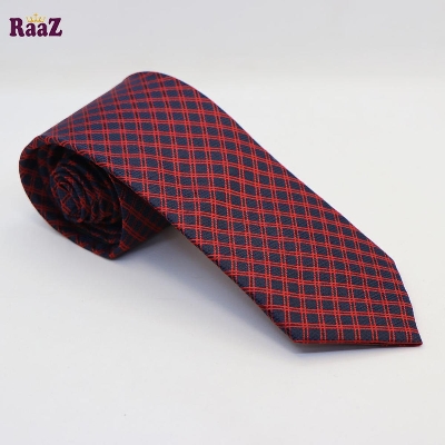 Picture of Navy Blue And Maroon And Maroon Stylish High-Quality Formal Fashion Premium Silk Business Wedding Party Necktie For Men