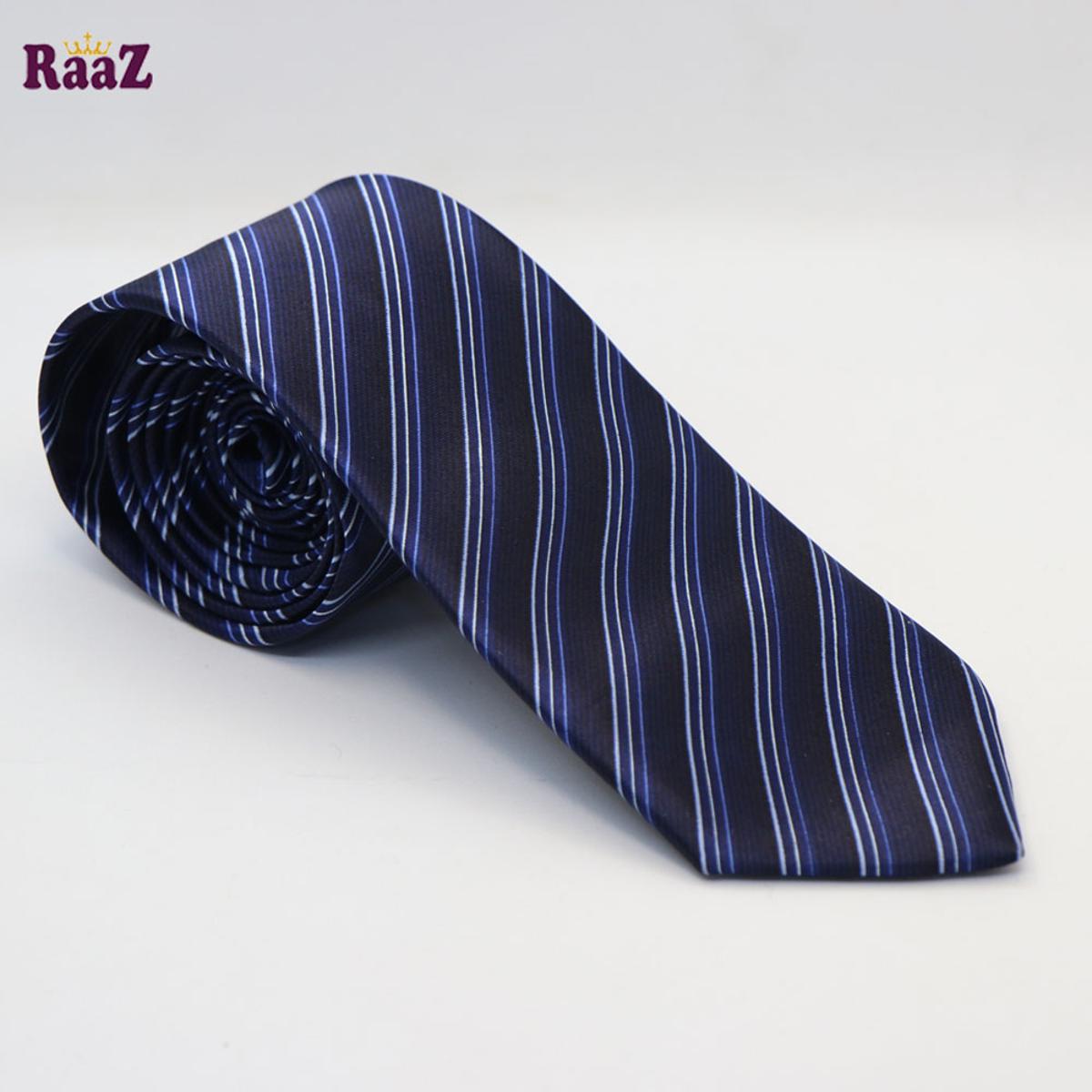 Picture of Navy Blue Stylish High-Quality Formal Fashion Premium Silk Business Wedding Party Necktie For Men