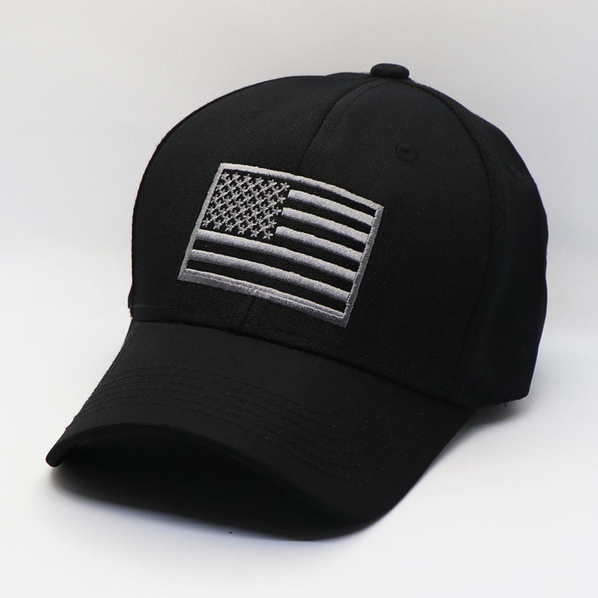 Picture of Black USA Flag Cotton Baseball Cap For Men And Women