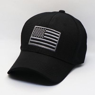 Picture of Black USA Flag Cotton Baseball Cap For Men And Women