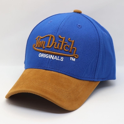 Picture of Blue And Brown New Velvet Von Dutch Baseball Cap For Men