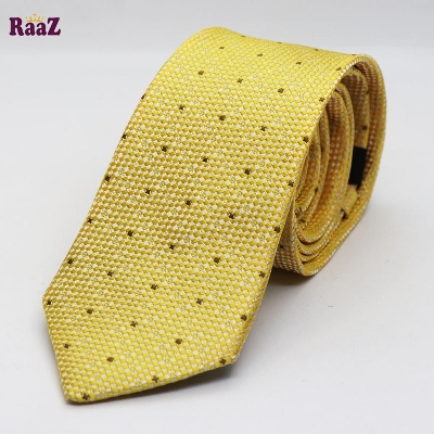 Picture of Premium Yellow Embroidered Men Neck Tie