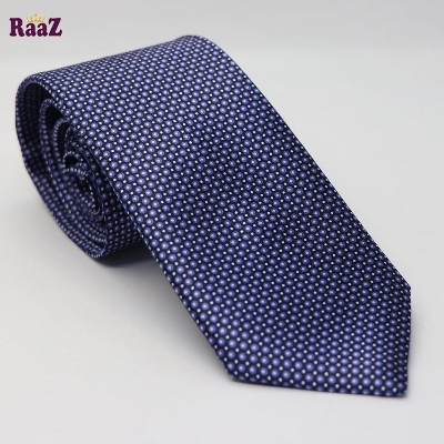 Picture of Silky Black Purple Circle Design Printed Tie For Men