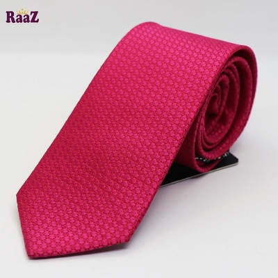 Picture of Deep Pink Embroidered Design Tie For Men