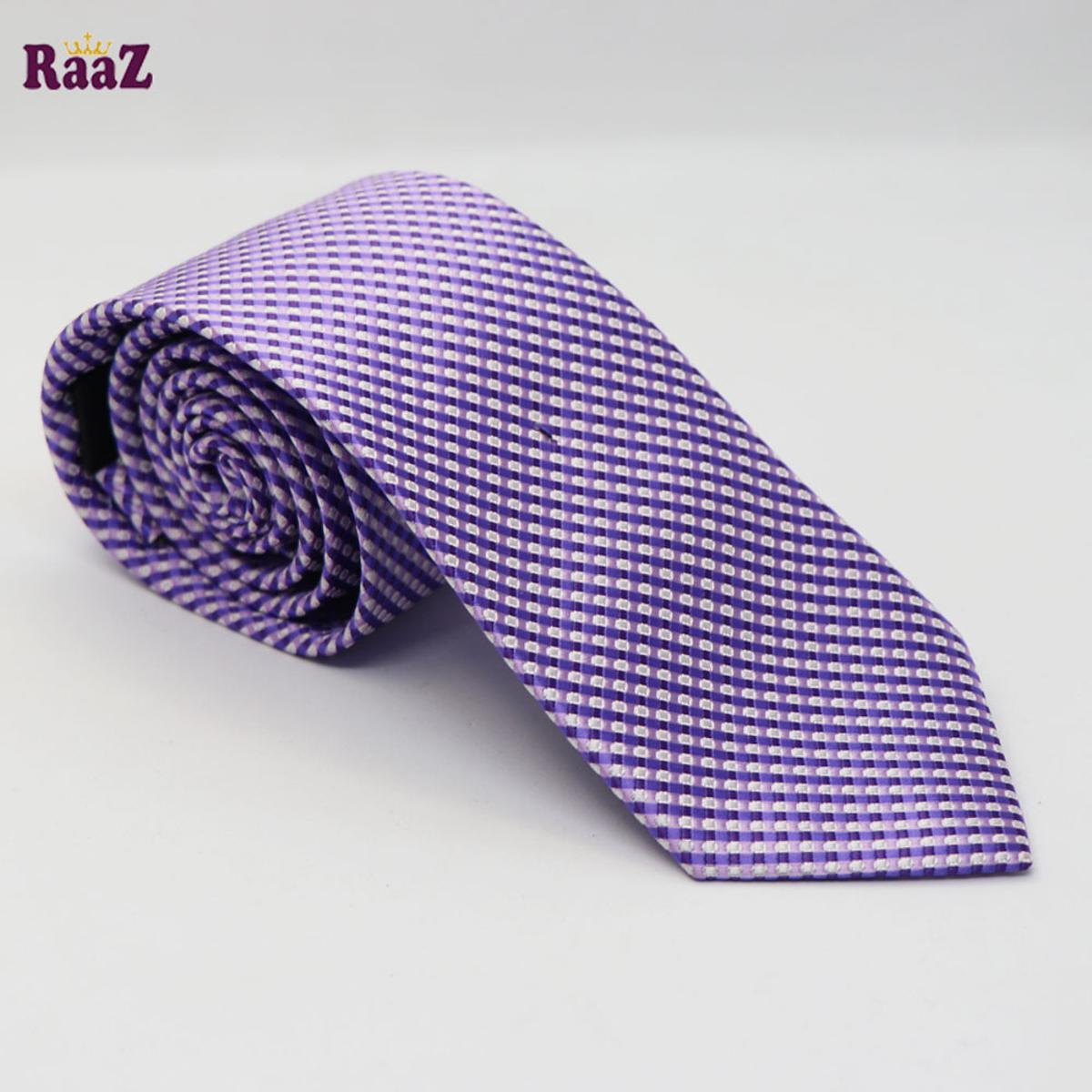 Picture of Purple White Black Stripe Design Men Neck Tie