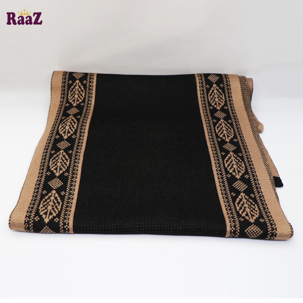 Picture of Black And Brown Woolen Soft Scarf, Muffler Stylish Fashion Scarf For Men And Women