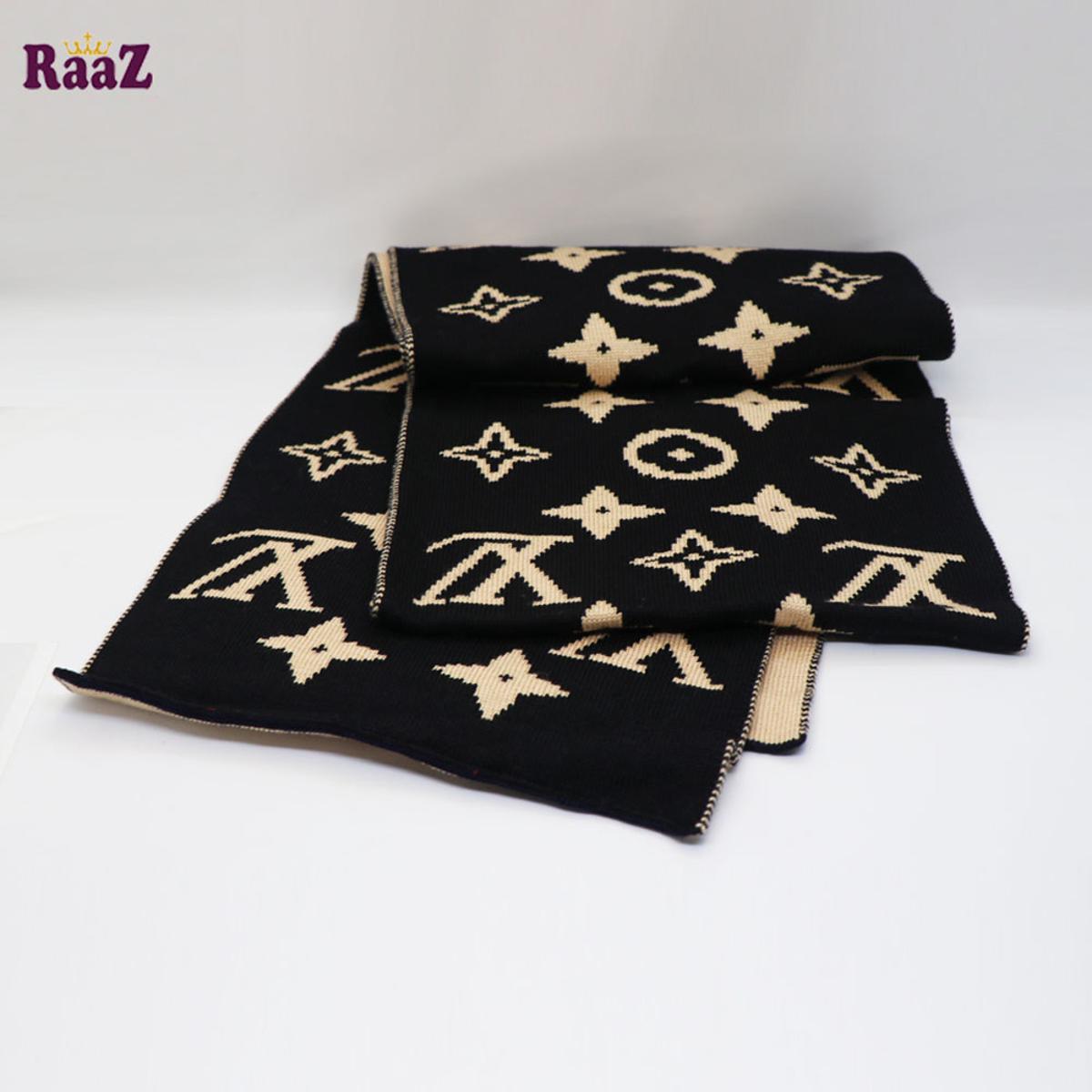 Picture of Black And Brown LV Woolen Soft Scarf, Muffler Stylish Fashion Scarf For Men And Women