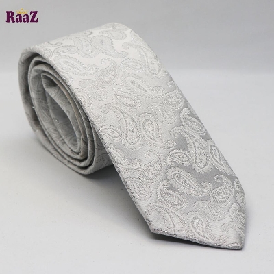 Picture of white Sparkle Floral Design Tie For Men