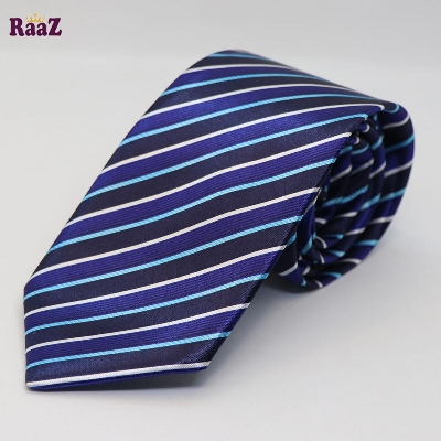 Picture of Navy Blue Stripe Tie For Men
