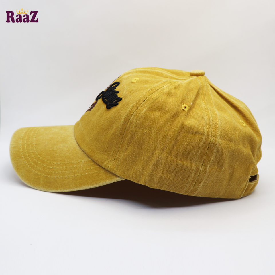 Picture of Yellow Boat Anchor Embroidery Logo Imported Wash Cap