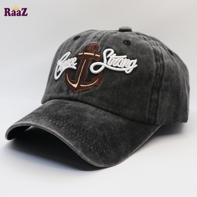 Picture of Grey  Boat Anchor Embroidery Logo Imported Wash Cap