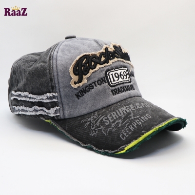 Picture of Grey Black 1969 Embroidery Logo China Wash Cap