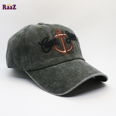 Picture of Deep Green Boat Anchor Embroidery Logo Imported Wash Cap