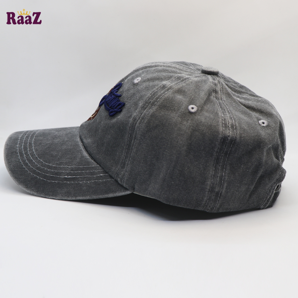 Picture of Silver Red Boat Anchor Embroidery Logo Imported Wash Cap