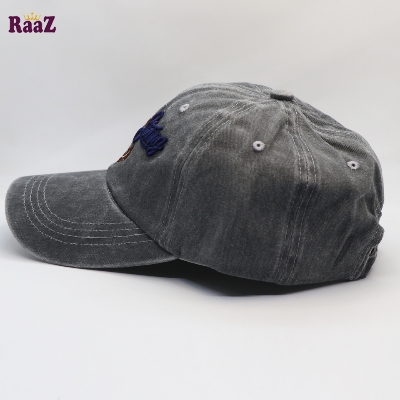 Picture of Silver Red Boat Anchor Embroidery Logo Imported Wash Cap