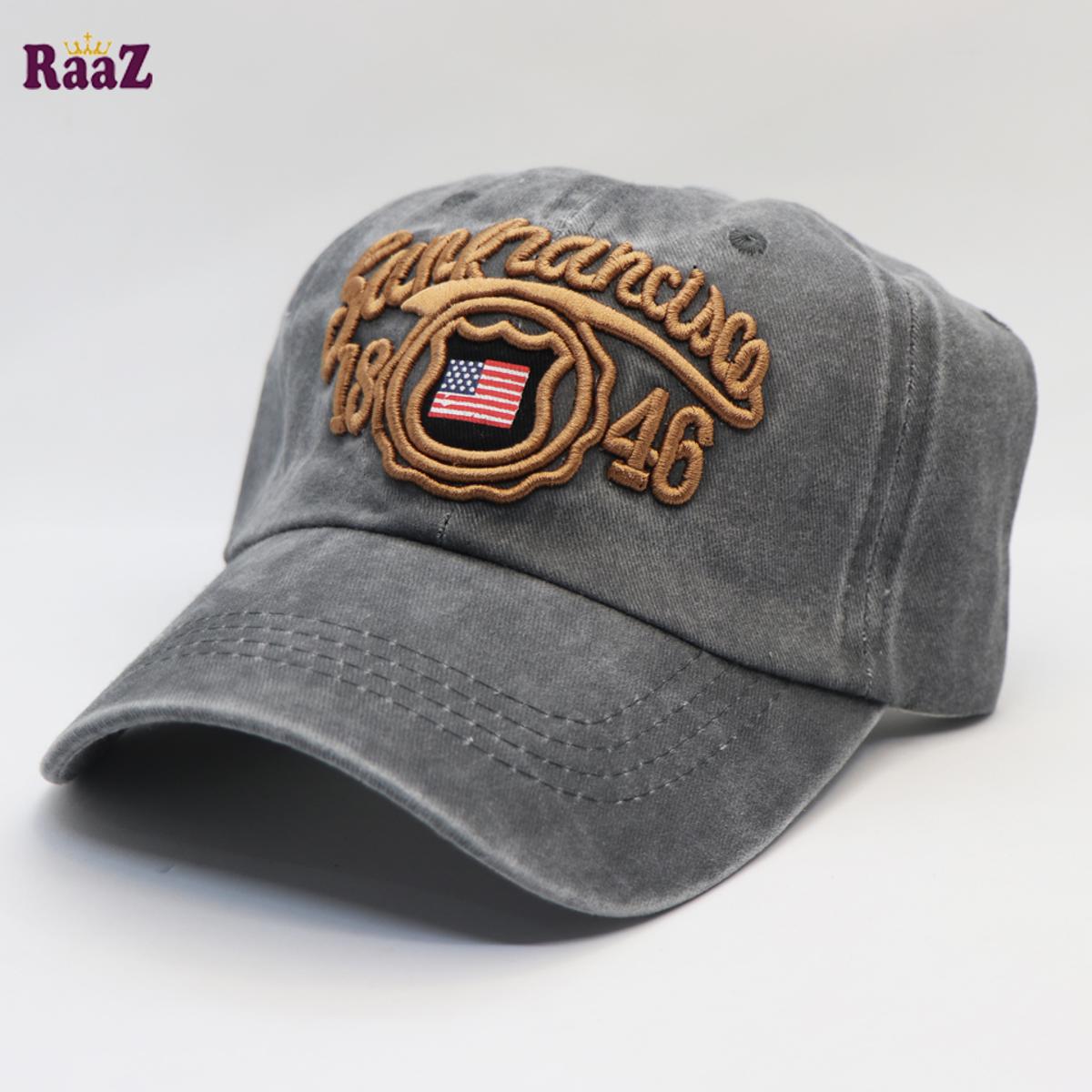 Picture of Silver San Francisco Embroidery Logo Imported Wash Cap