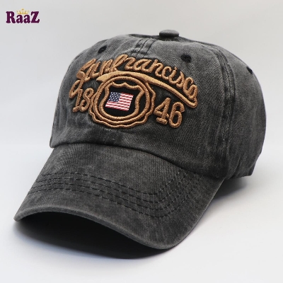 Picture of Deep Grey San Francisco Embroidery Logo Imported Wash Cap