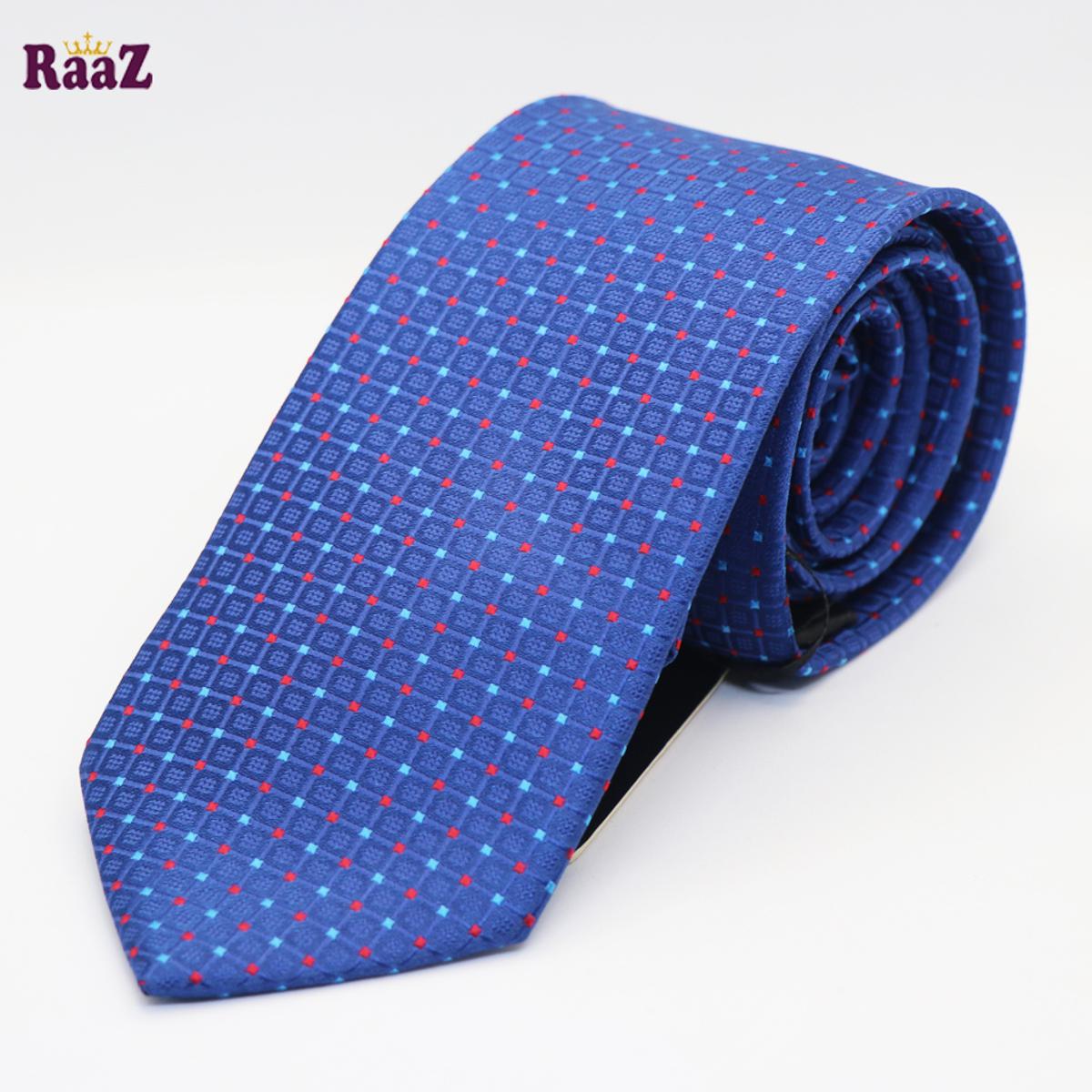 Picture of Deep Blue Small Square Dot Design Embroidered Men's Necktie