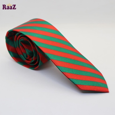 Picture of Red Green Bangladesh Flag Stripe Tie For Men