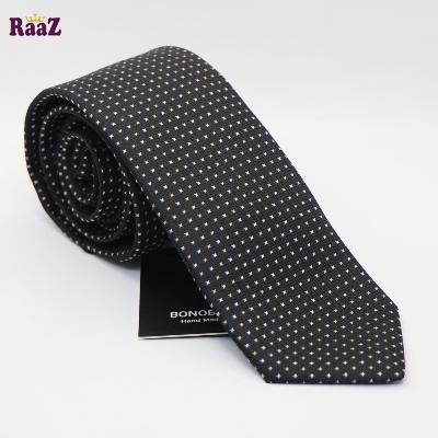 Picture of Black White Formal Dot Tie For Men