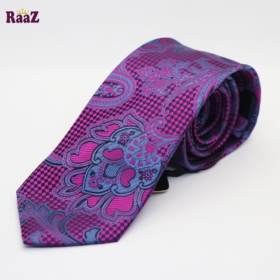 Picture of Maroon Formal Aesthetic Flower Design Men's Tie