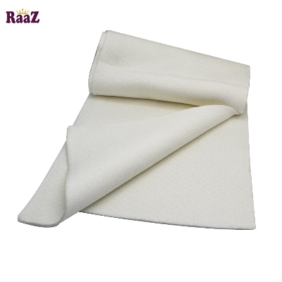 Picture of Solid White Soft Knitted Fabrics Zigzag Premium Scarf Muffler