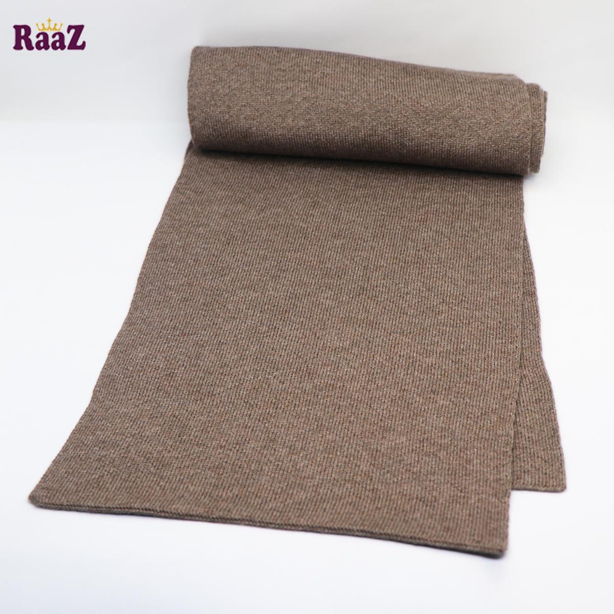 Picture of Brown Knitted Fabrics Zigzag Design Premium Scarf Muffler