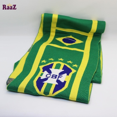 Picture of Brazil National Football Team Scarf Knitted CBF Logo Fan Muffler