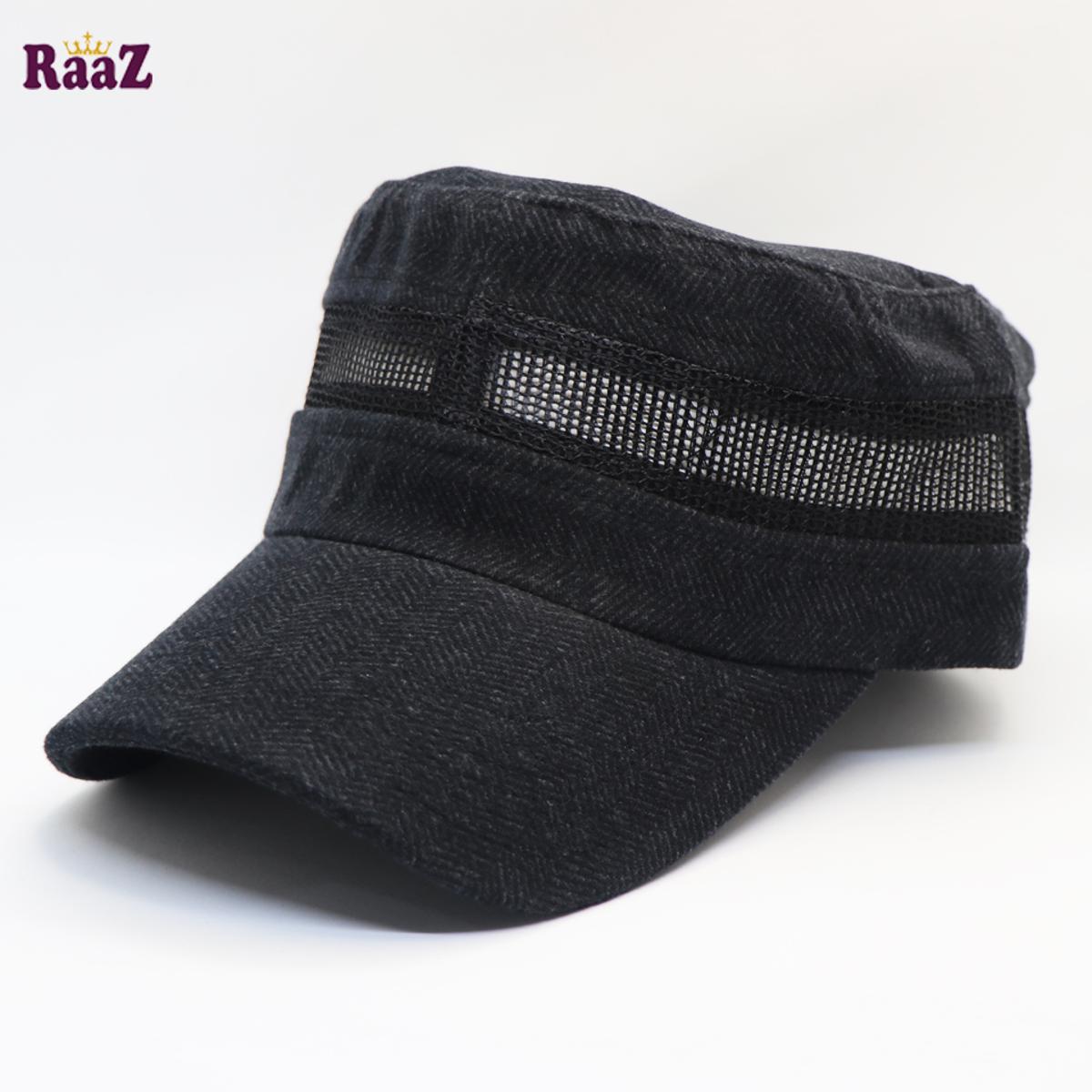 Picture of Grey Fashion Export Quality News Boy Flat Net Cap For Men