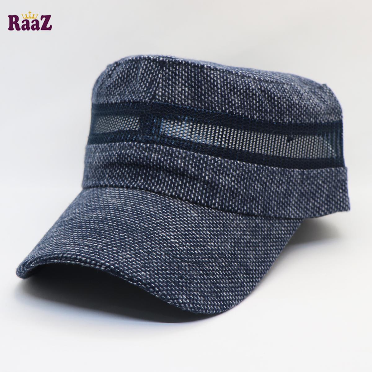 Picture of Navy Blue Export Quality News Boy Flat Net Cap For Men