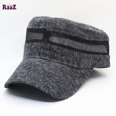 Picture of Grey Fashion Export Quality News Boy Flat Net Cap For Men