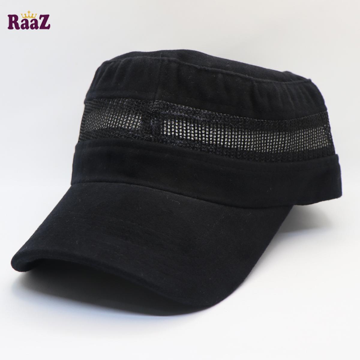 Picture of Black Export Quality News Boy Flat Net Cap For Men