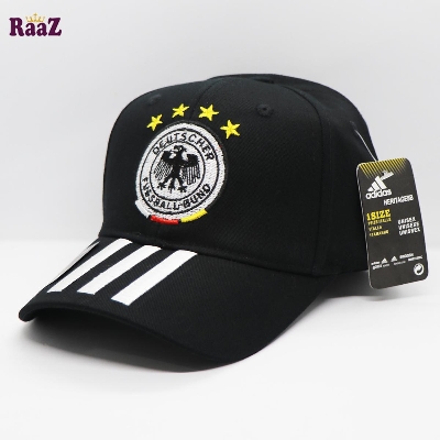 Picture of Germany Three Stripe Embroidery Logo Premium Cotton Curved Visor Cap