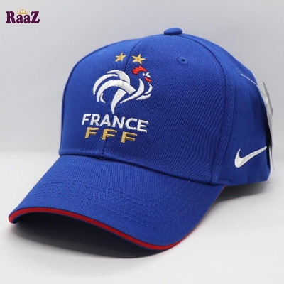 Picture of Blue France FFF Embroidery Logo Cotton Curved Visor Fan Cap