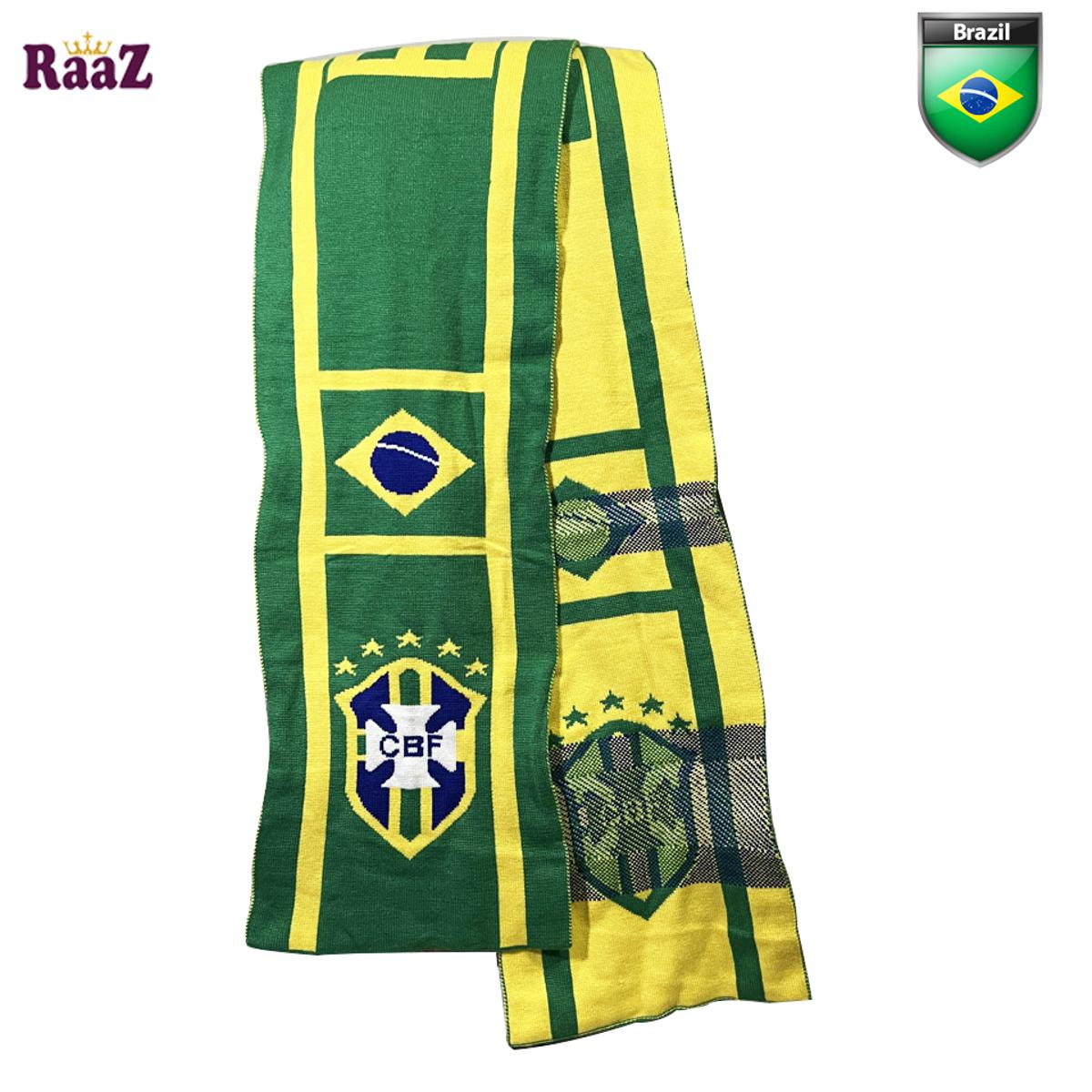 Picture of Brazil National Football Team Scarf Knitted CBF Logo Fan Muffler