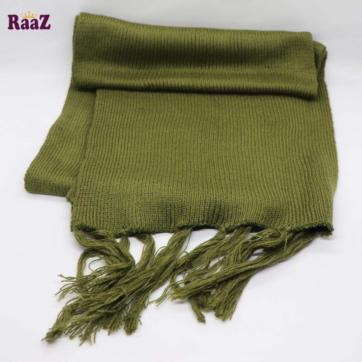 Picture of Green Winter Woolen Scarf, Soft Muffler Stylish Fashion Scarf For Men And Women