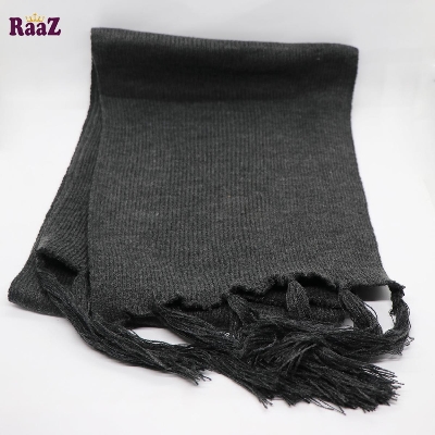 Picture of Grey Winter Woolen Scarf, Soft Muffler Stylish Fashion Scarf For Men And Women