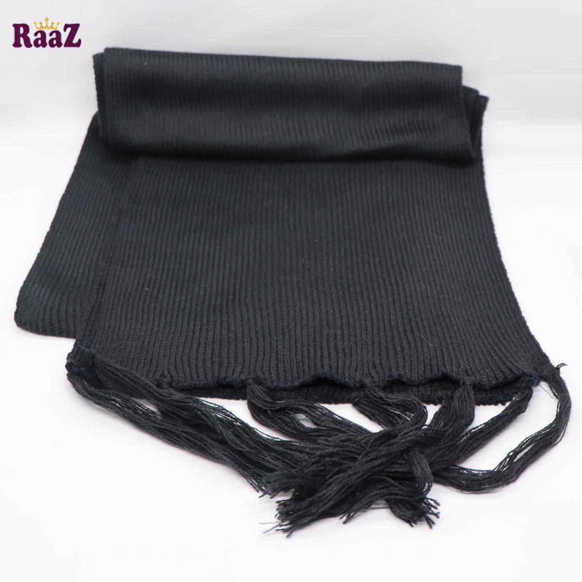 Picture of Navy Blue Winter Woolen Scarf, Soft Muffler Stylish Fashion Scarf For Men And Women