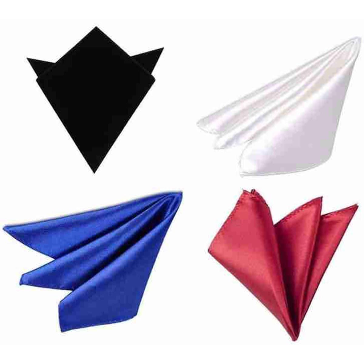 Picture of 4 Piece Silk Pocket Square Set For Men