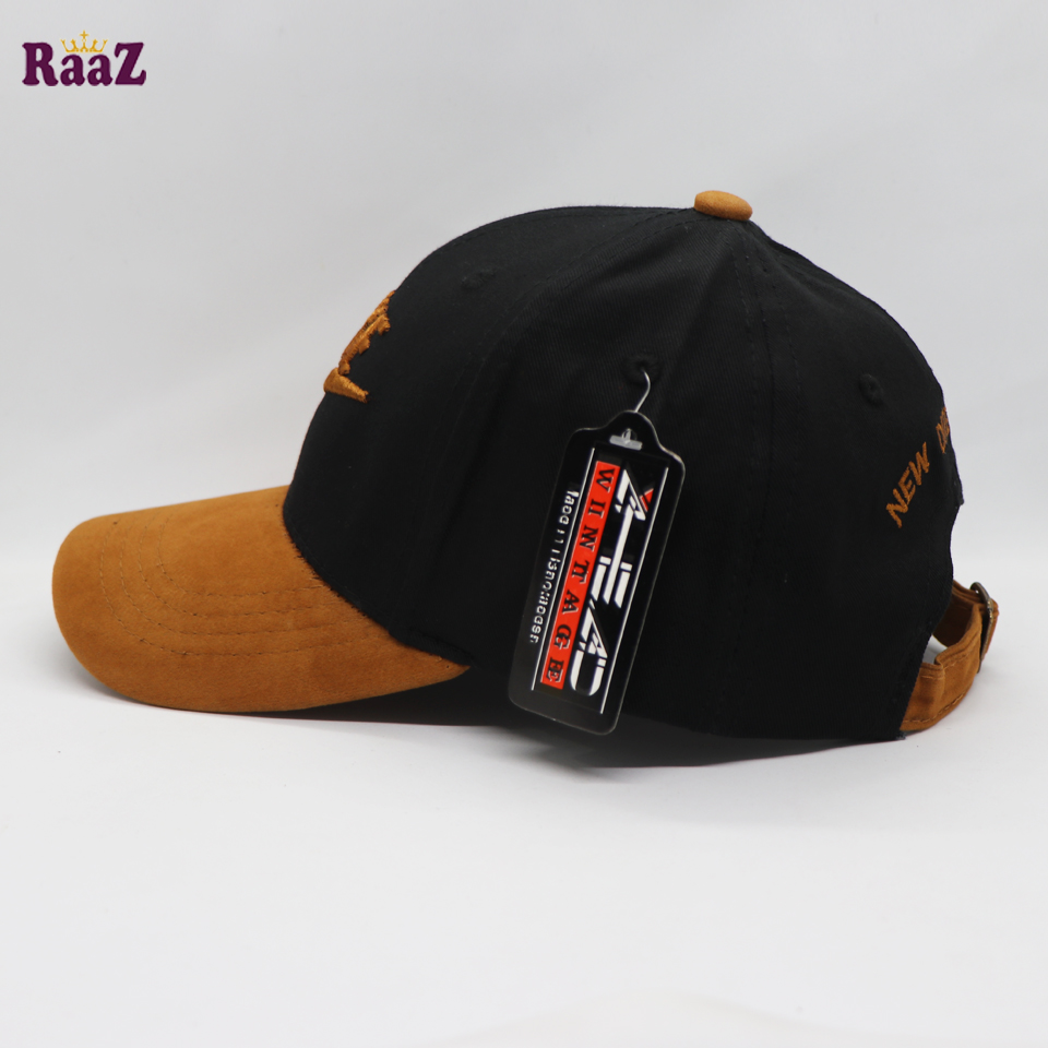 Picture of Black And Brown New Velvet Baseball Cap For Men