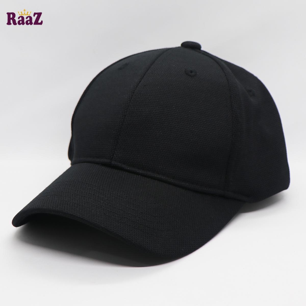 Picture of Black Flexfit Solid Stylish Von Cap For Men