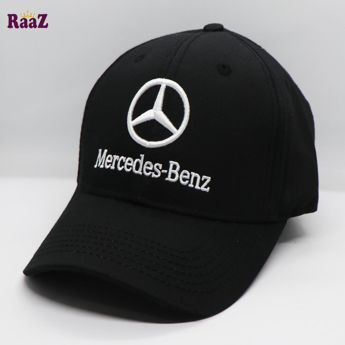 Picture of Black Mercedes Embroidery Logo Cotton Curved Cap