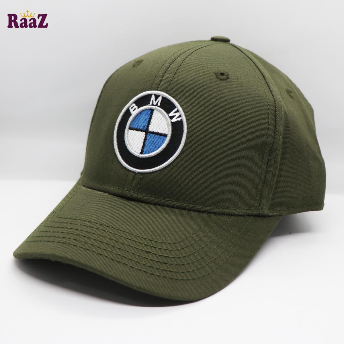 Picture of Green BMW Embroidery Logo Premium Cotton Curved Visor Cap