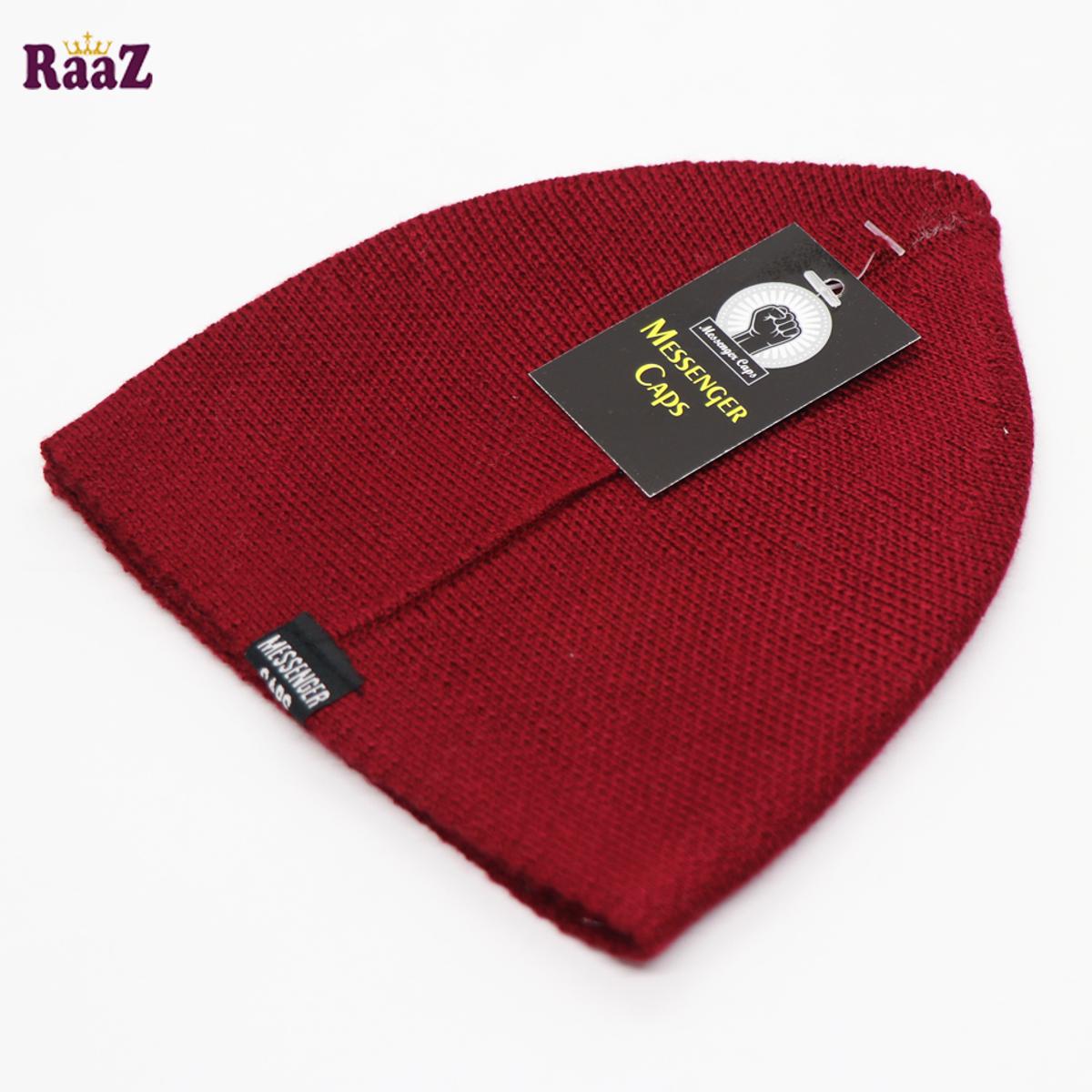 Picture of Maroon Solid Color Cotton Muslim Prayer Tupi-1pc (Free Size)