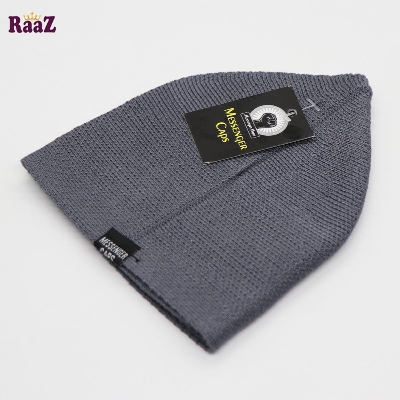 Picture of Grey Solid Color Cotton Muslim Prayer Tupi-1pc (Free Size)