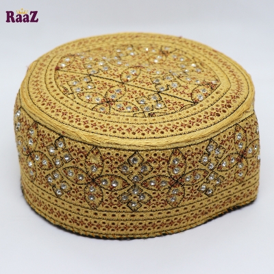 Picture of Muslim Hand-Made Stone Pakistani Tupi (Size-56)