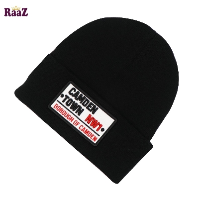 Picture of Black Camden Town Wool Fabrics Export Quality Winter Beanie